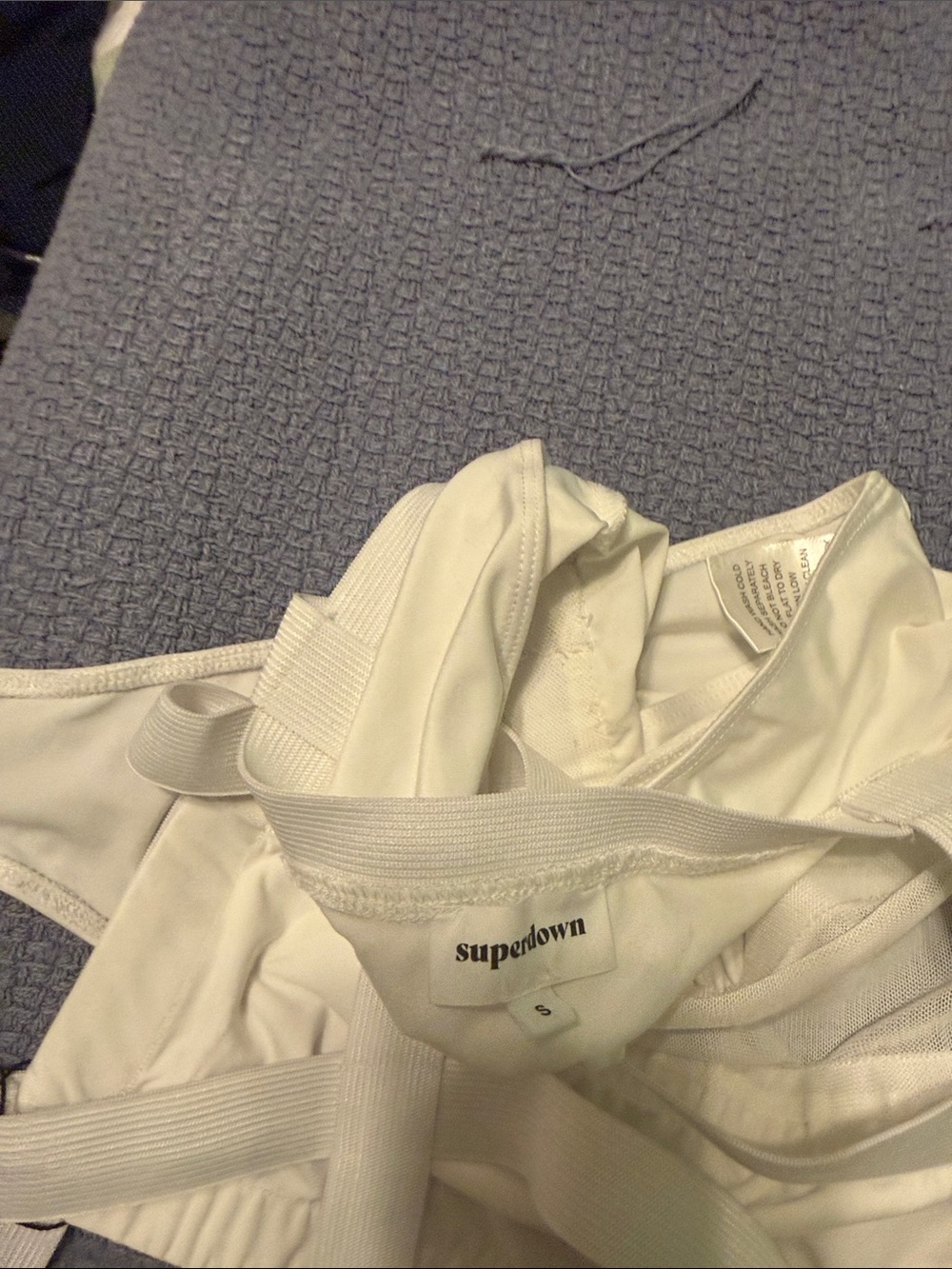 superdown White Strappy Mesh One-Piece - Picture 4 of 4